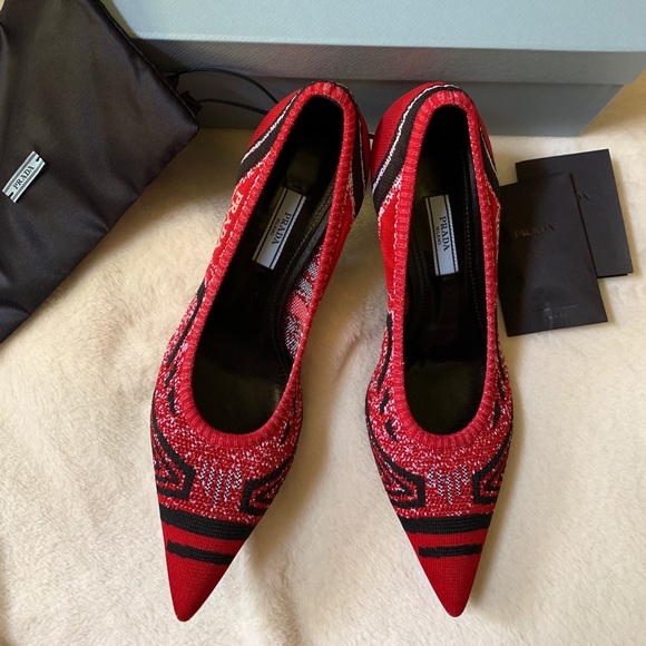 prada knit pumps